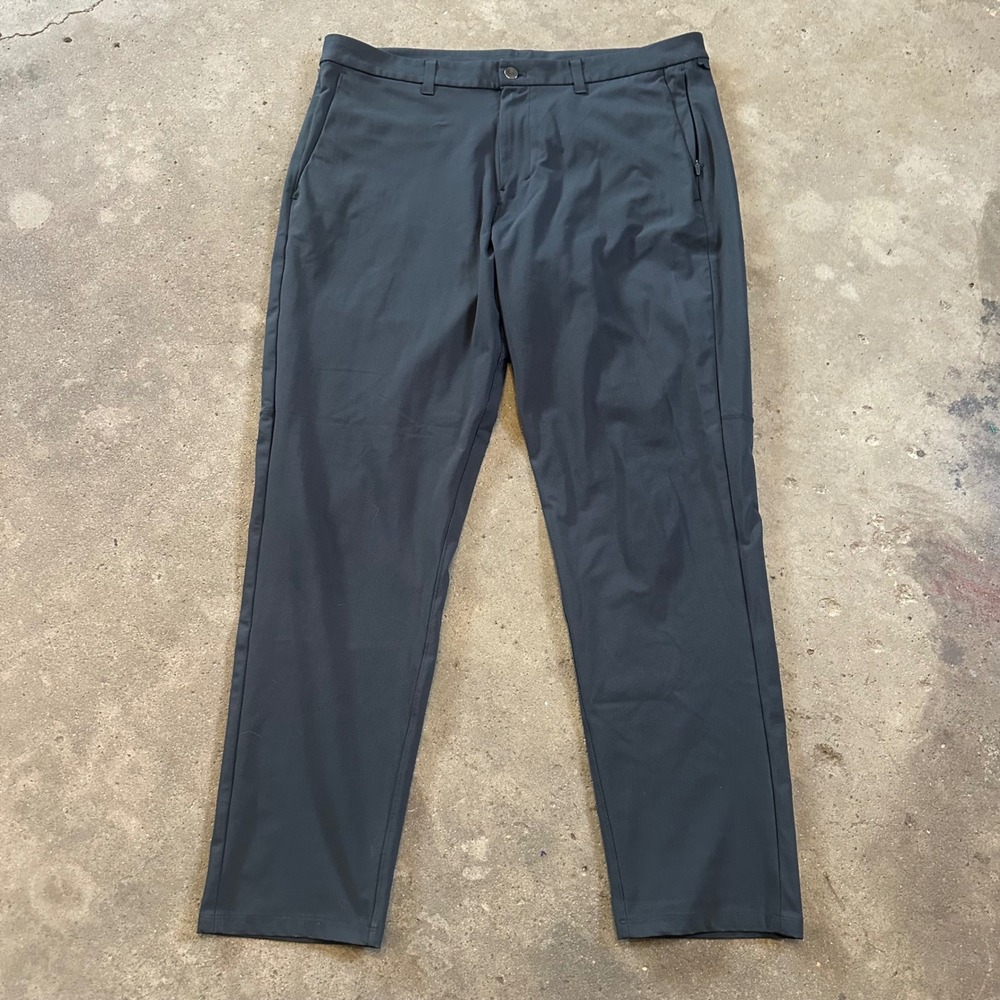 Lululemon‎ Commission Slim Pant Mens 38 Obsidian Black Performance Chino LM5AF2S
